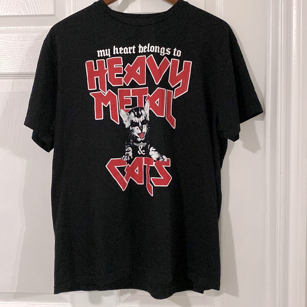 Black Matter ‘My Heart Belongs to Heavy Metal & Cats’ T-Shirt